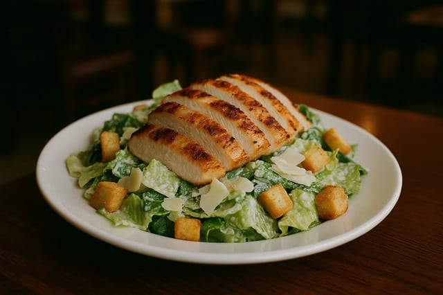 Grilled Chicken Caesar Salad.